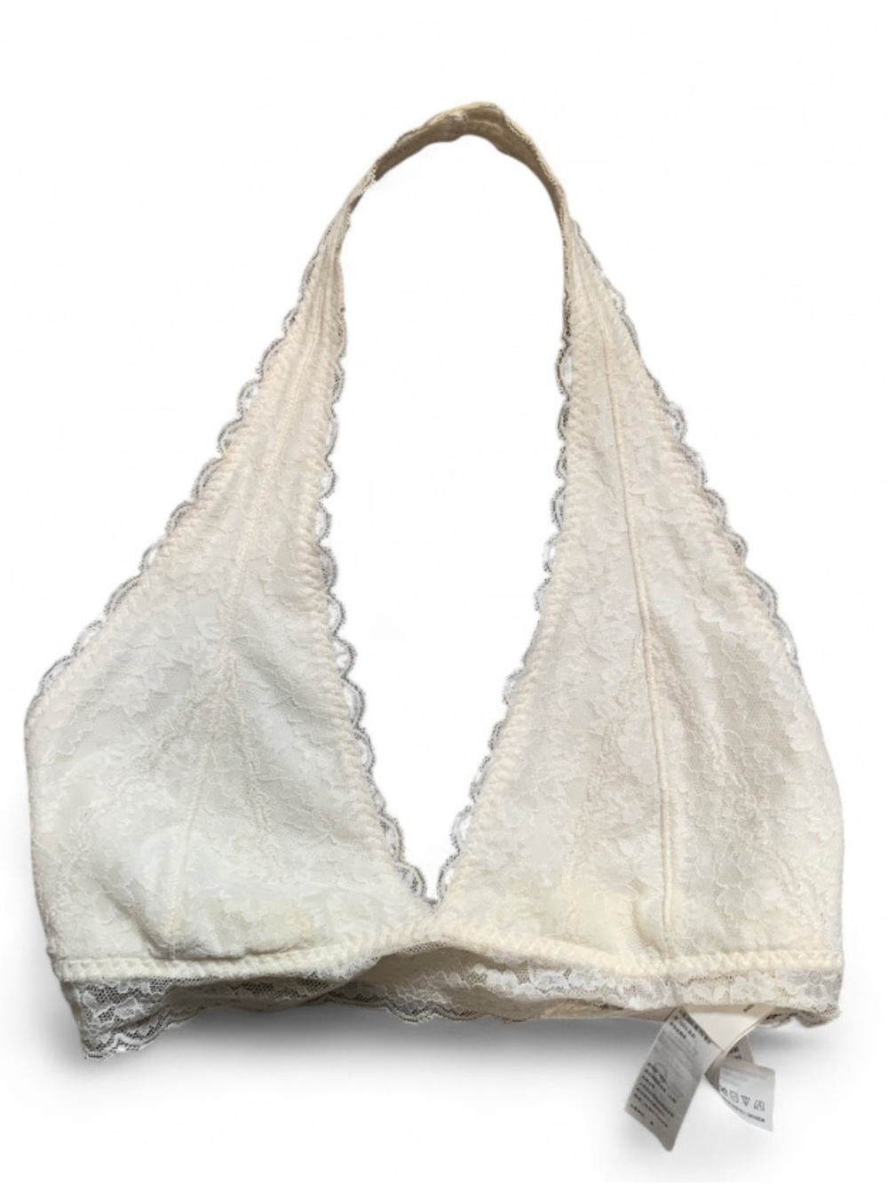 Gilly Hicks Lace Halter Bralette in Ivory